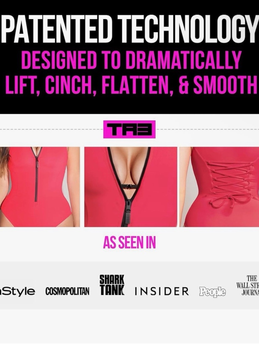 TA3 Hot Coral high cut sleeveless surfy 3X Zip-Front One-Piece Swimsuit - Picture 3 of 8